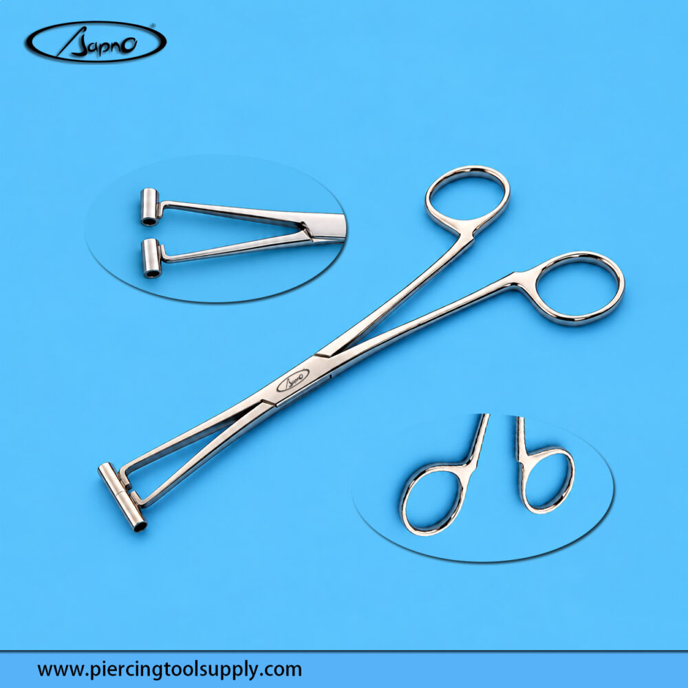 Ear piercing forceps